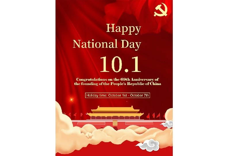 Aviso de férias dia nacional