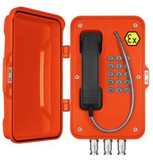 Telefones analógicos à prova de explosão aprovados pela IECEX, ATEX e zonas 1 e 2 da IECEx