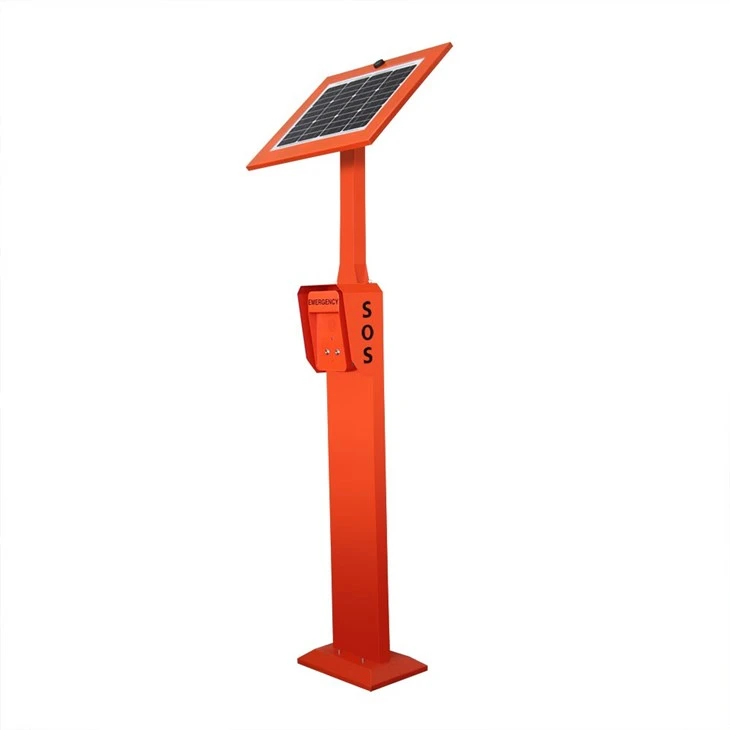 Highway SOS Call Phone Stand With Solar Panels